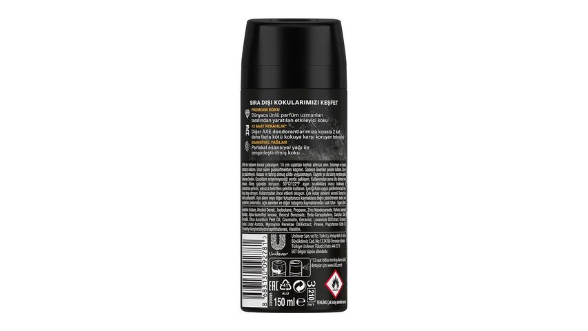 Axe Black Vanilla Sprey Deodorant 150 ml