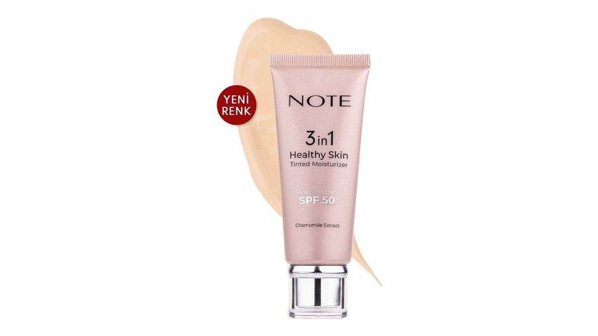 Note 3 in 1 Healthy Skin Tinted Moisturizer 50 SPF Renk Ton Eşitleyici Aydınlatıcı Krem 00 Light Açık Ton