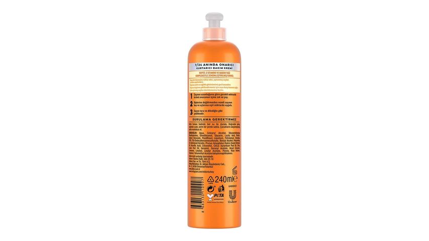 Elidor 7/24 Kurtarıcı Anında Onarıcı Yıpranmış Saçlar Saç Bakım Kremi 240 ml