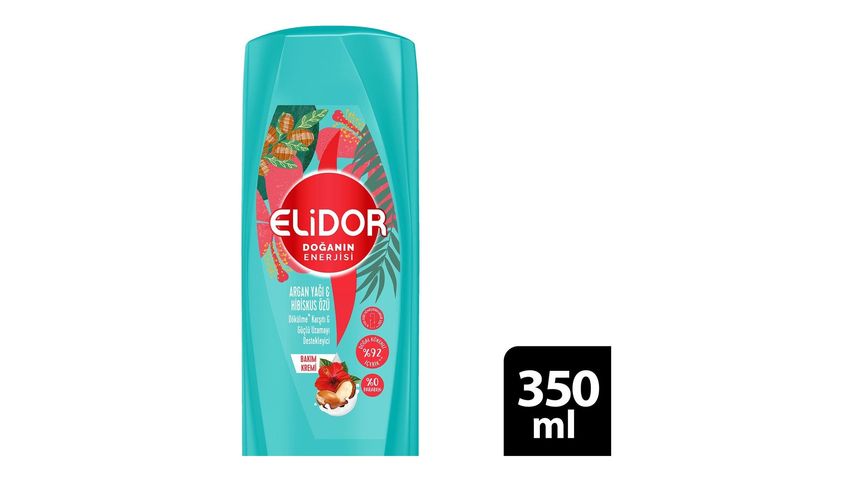 Elidor Doğanın Enerjisi Saç Bakım Kremi Argan Yağı ve Hibiskus Özü 350 ml