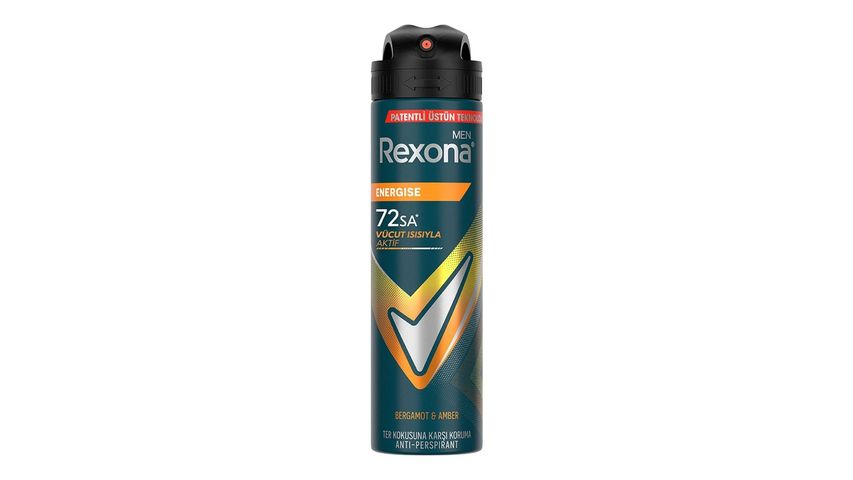 Rexona Men's Energise Bergamot & Amber Spray Deodorant 150 ml