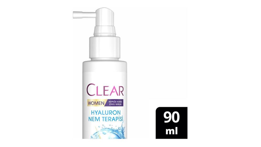 Clear Women Serum Hyaluron Nem Terapisi Kepeğe Karşı Etkili Saç Bakım Serumu 90 ml