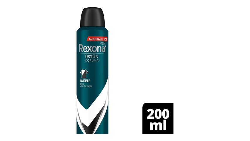 Rexona Men's Spray Deodorant Invisible Black & White 200 ml