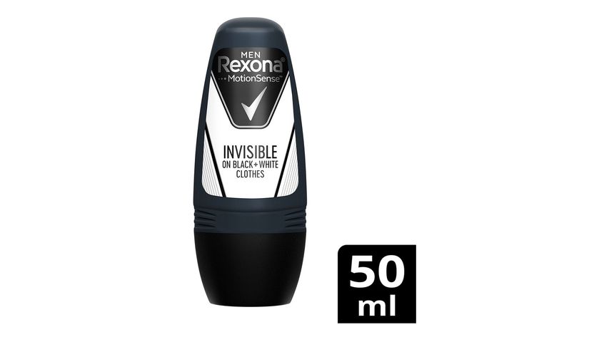 Rexona Men Invisible Black White Roll On 50 ml