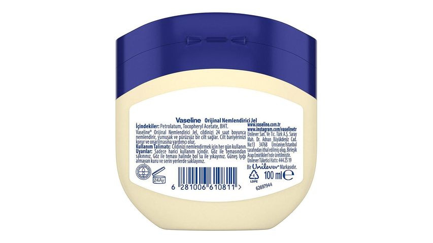 Vaseline Jel Krem Orijinal 100 ml
