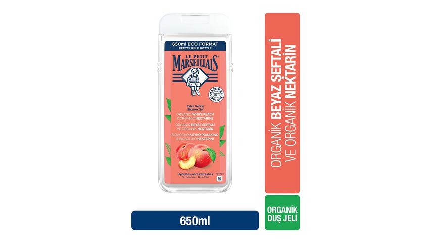 Le Petit Marseillais Shower Gel White Peach and Nectarine 650 ml