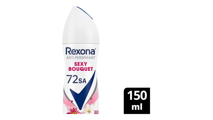 Rexona Sexy Bouquet Spray Deodorant for Women, Protection Against Sweat Odor 150 ml