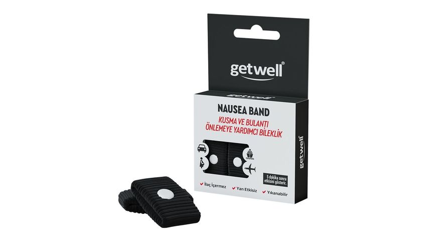 Getwell Mide Bulantı Bilekliği Siyah GW1001
