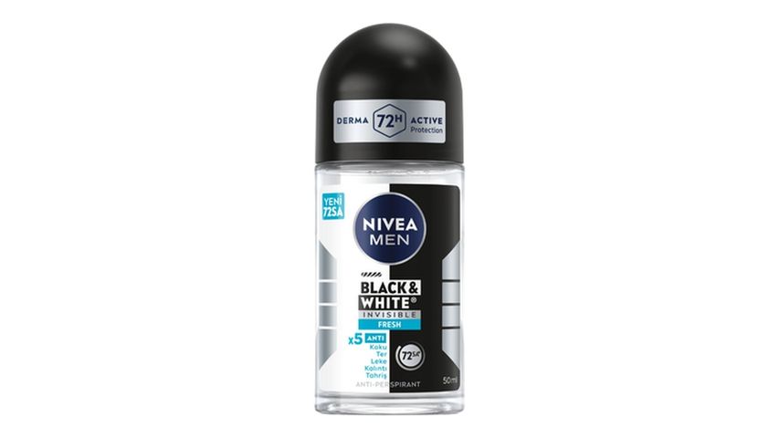 NIVEA MEN Roll-on Deodorant Black & White Invisible Fresh 50 ml