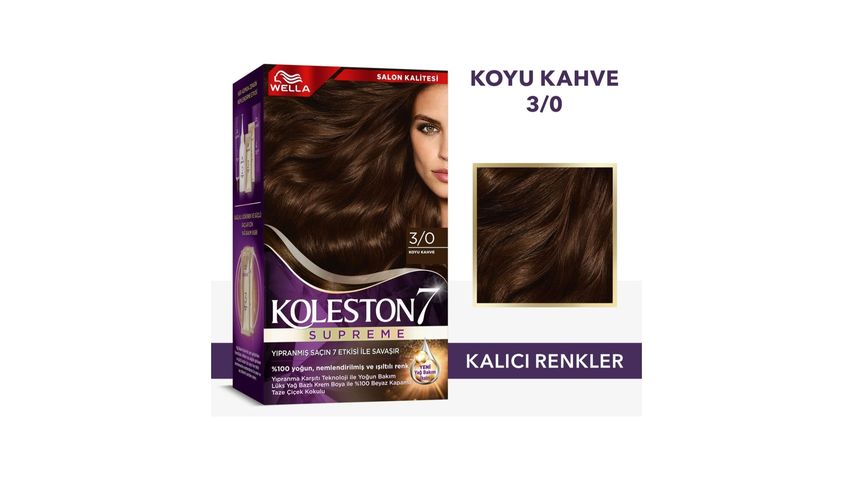 Wella Koleston Supreme Saç Boyası 3/0 Koyu Kahve