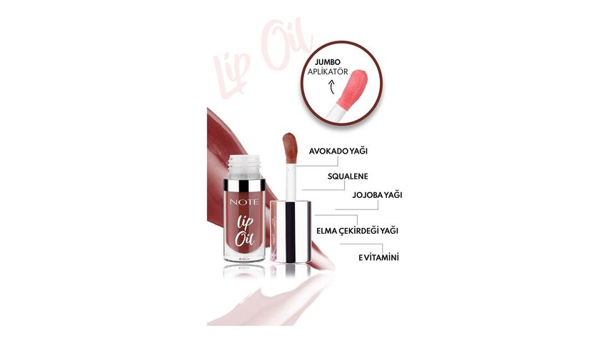Note Lip Oil 60 Mocha Kiss Nemlendirici & Parlatıcı Dudak Bakım Yağı - Kahverengi