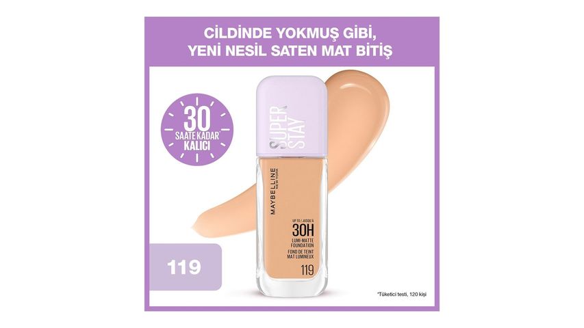 Maybelline New York Super Stay Lumi Matte Foundation 119