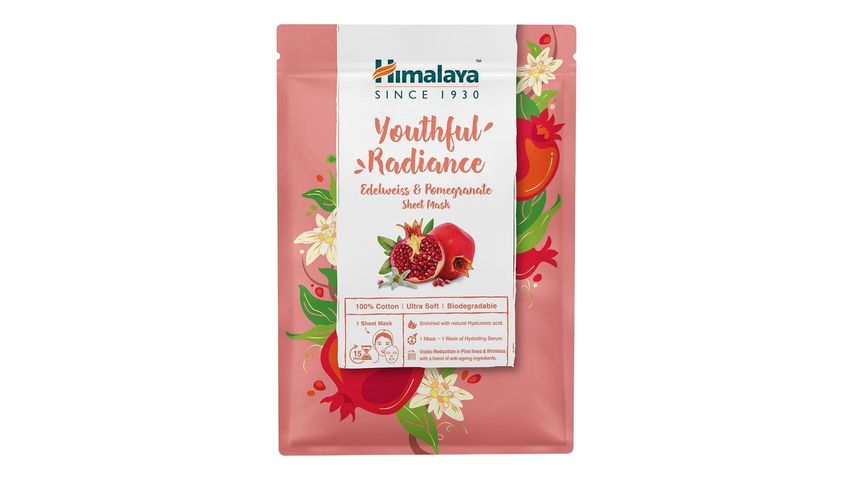 Himalaya Kırışık Karşıtı Kağıt Maske Edelweiss & Nar & Hyaluronik Asit 30 g