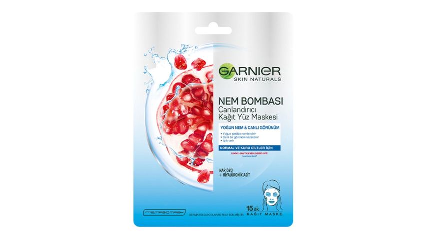 Garnier Nem Bombası Canlandırıcı Kağıt Maske Nar Özü 28 g