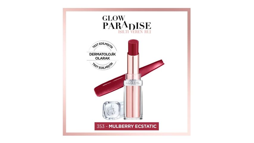 L'Oréal Paris Dudak Parlatıcı Mulberry Estatic CR Glow Paradise No: 353
