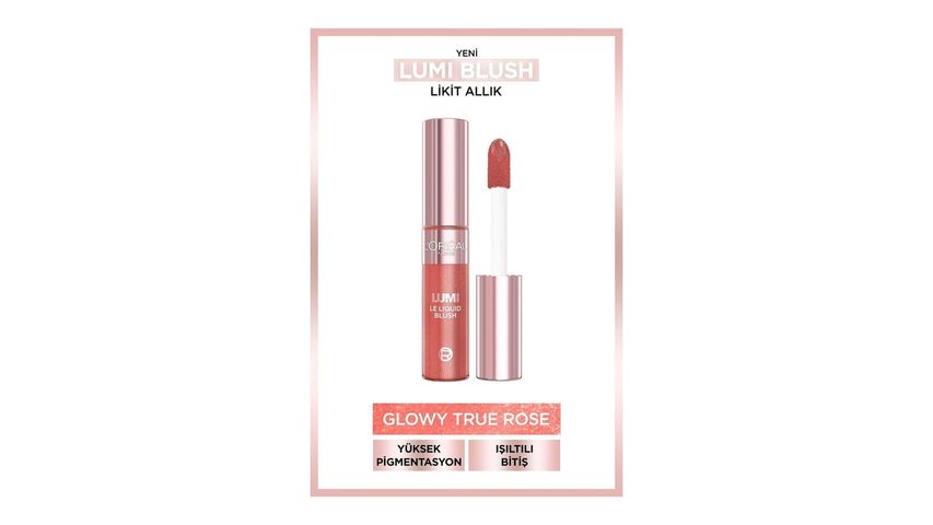 L'Oreal Paris Lumi Blush Likit Allık - Glowy True Rose