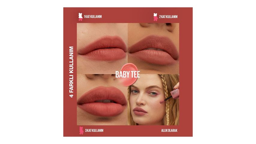 Maybelline New York Maybelline Super Stay Teddy Tint Uzun Süre Kalıcı Likit Mat Tint 25 Baby Tee