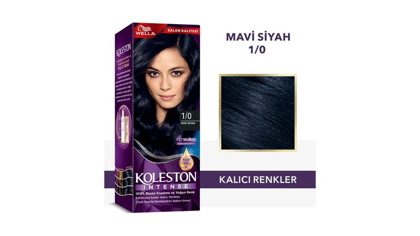 Wella Koleston Intense Saç Boyası 1/0 Mavi Siyah