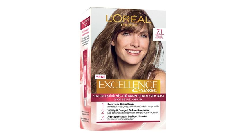 L’Oreal Paris Excellence Creme 7.1 Kumral Küllü Saç Boyası 268 g