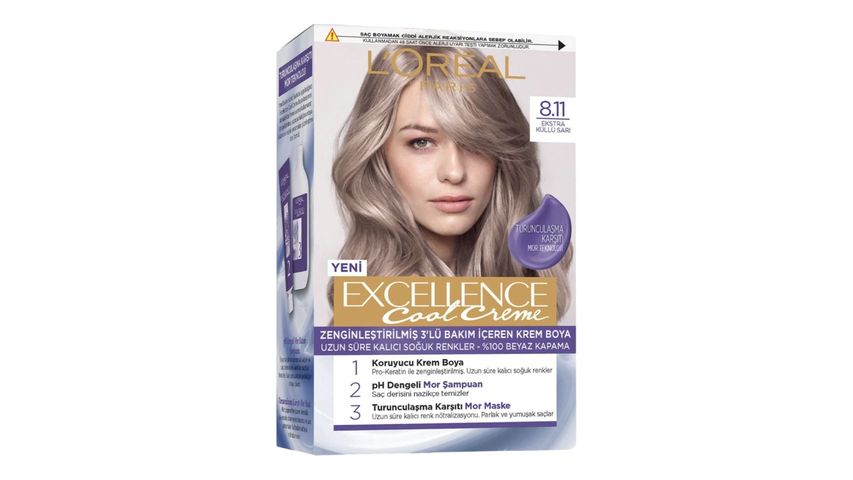 L’Oréal Paris Excellence Cool Creme 8.11 Ekstra Küllü Sarı Saç Boyası