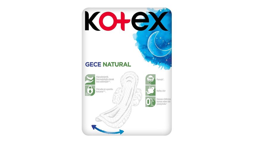 Kotex Natural Ultra Quadro Gece Hijyenik Ped 14'lü