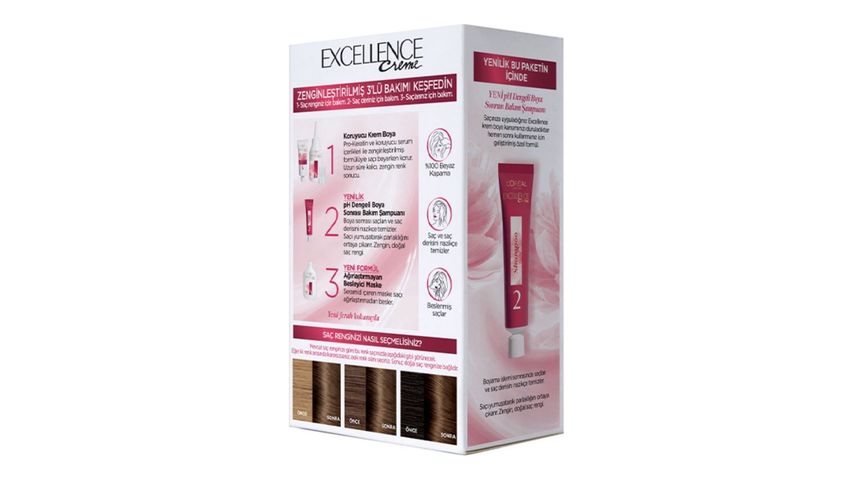 L’Oreal Paris Excellence Creme 7.1 Kumral Küllü Saç Boyası 268 g