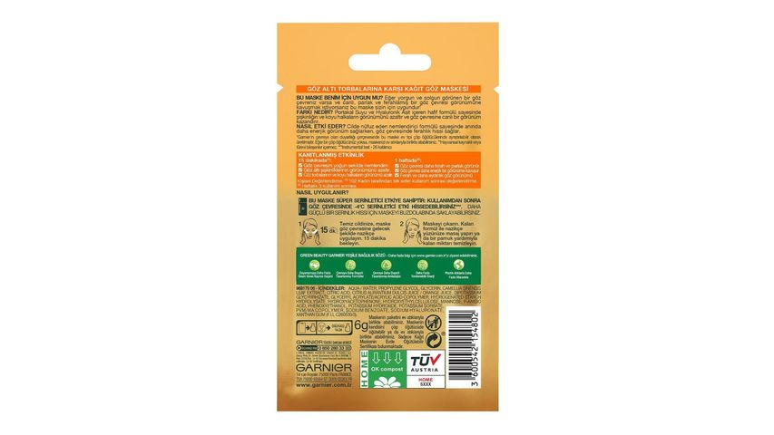 Garnier Paper Eye Mask Against Under-Eye Bags 6 g
