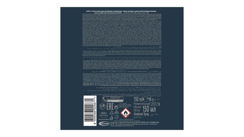 Blade A.I. 2.0 Erkek Deodorant 150 ml