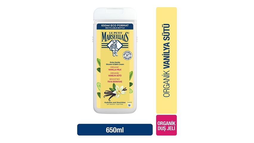 Le Petit Marseillais Duş Jeli Vanilya Sütü 650 ml
