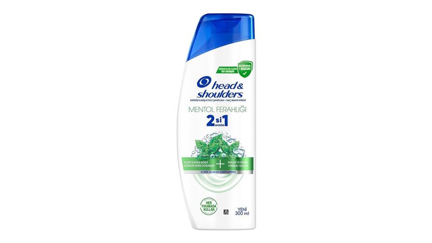 Head & Shoulders Mentol Ferahlığı 2'si 1 Arada Şampuan 300 ml