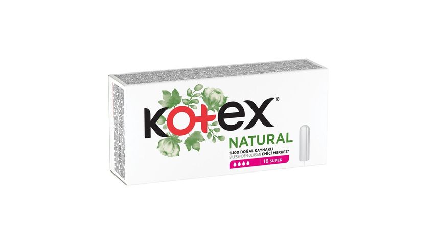 Kotex Natural Tampon Süper 16'lı