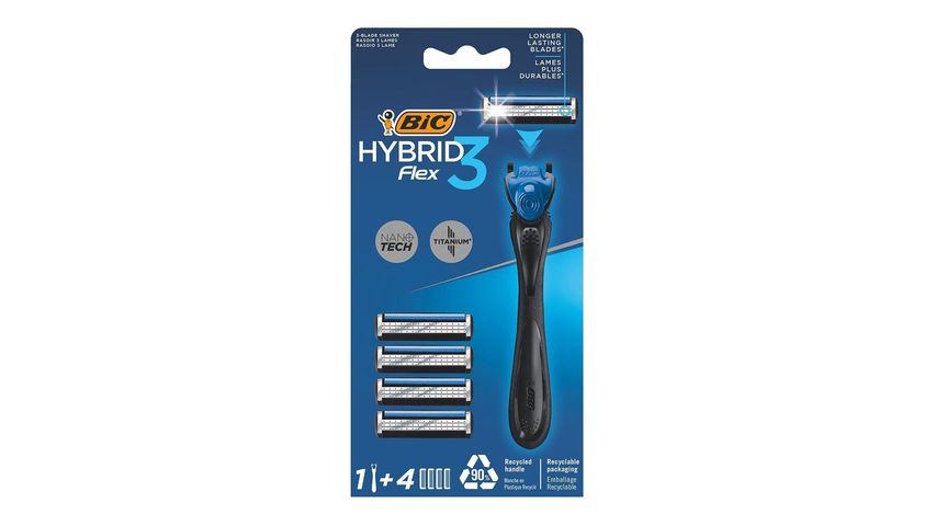 Bic Flex 3 Hybrid Men's Razor 4-Blade Razor