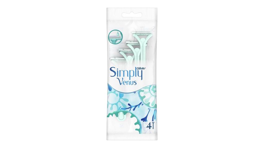 Gillette Simply Venus 2 Kullan At Kadın Tıraş Bıçağı 4'lü