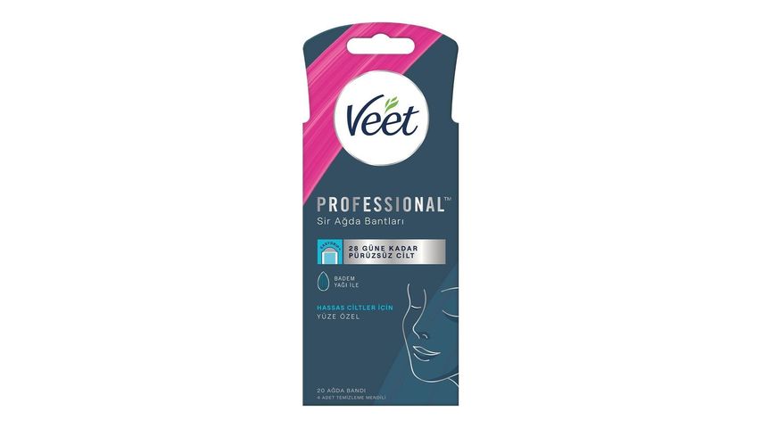 Veet Professional Yüz İçin Ağda Bandı Hassas Ciltler İçin 20'li
