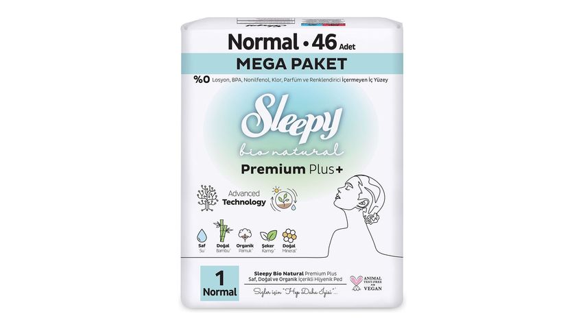 Sleepy Bio Natural Normal Sanitary Pad 46 Pieces