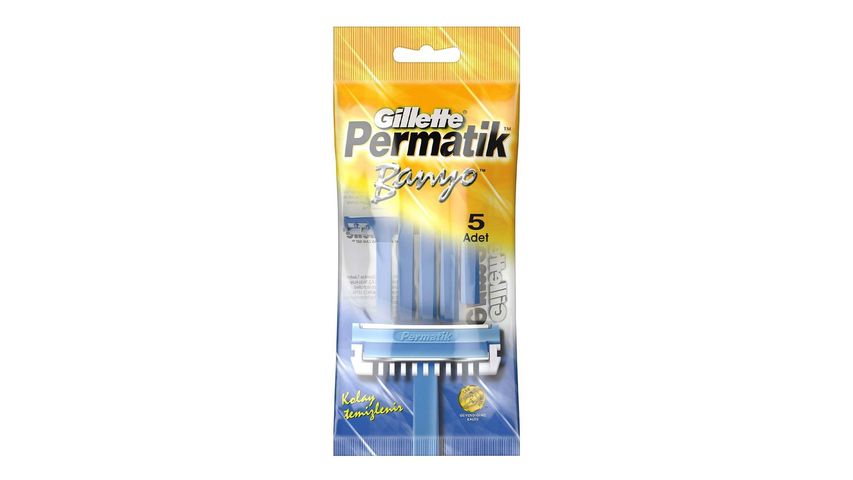 Gillette Permatik Bathroom Disposable Razor Set of 5