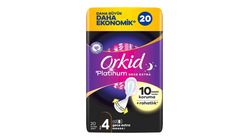 Orkid Hijyenik Ped Platinum Gece Ekstra Dörtlü Paket 20'li
