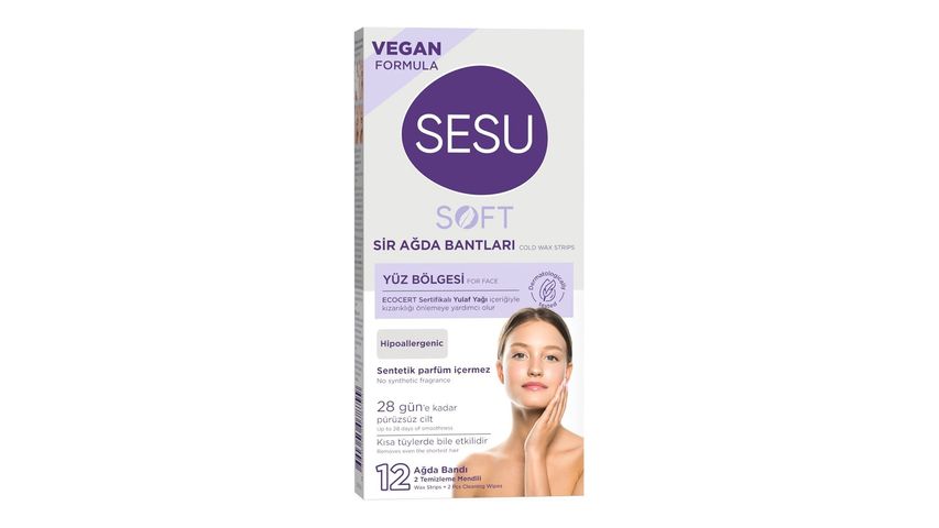 Sesu Soft Yüz Ağda Bandı 12'li
