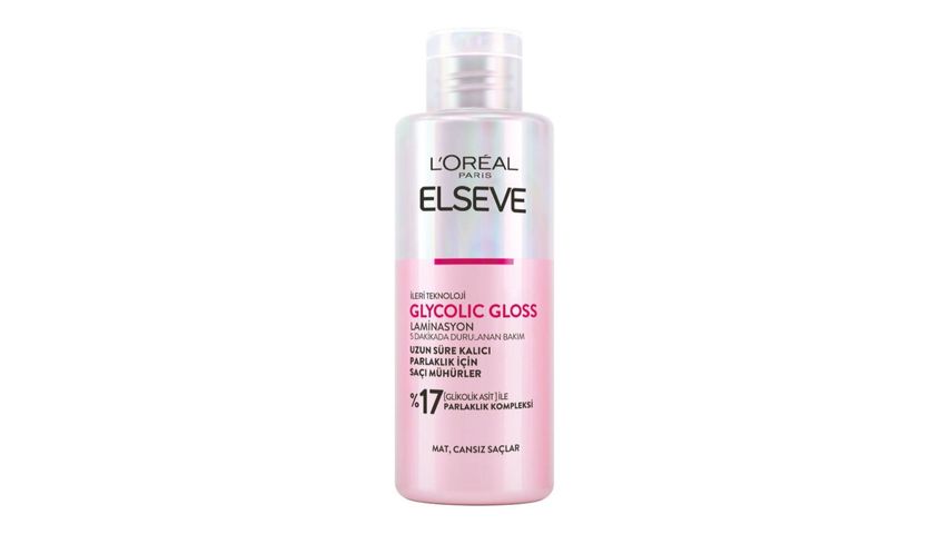 Elseve Glycolic Gloss Parlaklığı Saça Mühürleyen Laminasyon 5 Dakikada Durulanan Bakım 200 ml