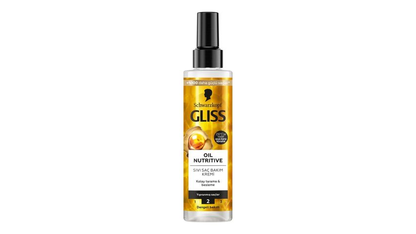 Gliss Oil Nutritive Beslenme & Parlaklık Sıvı Saç Kremi 200 ml