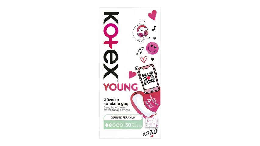 Kotex Young Günlük Ped 30'lu