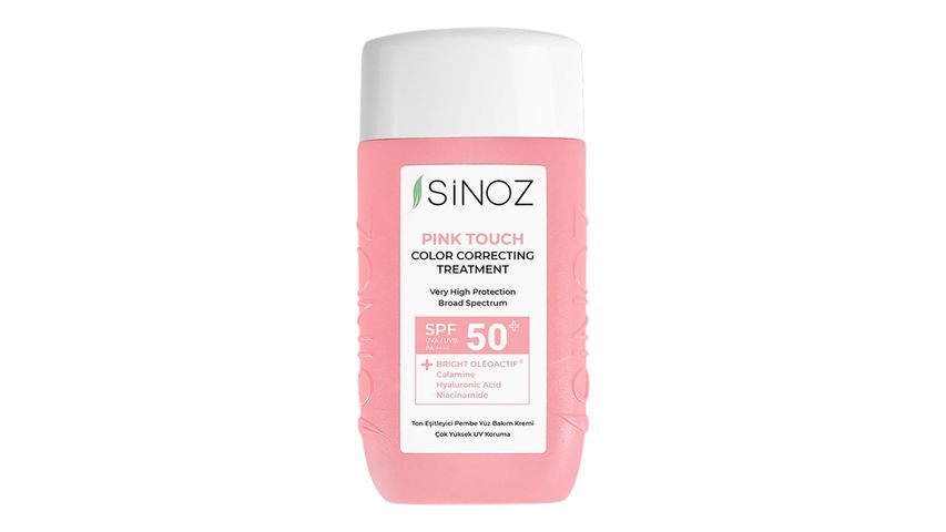 Sinoz Pink Touch Anında Ton Eşitleyici Sıvı Güneş Kremi SPF50+ Mineral Güneş Filtreleri 50 ml