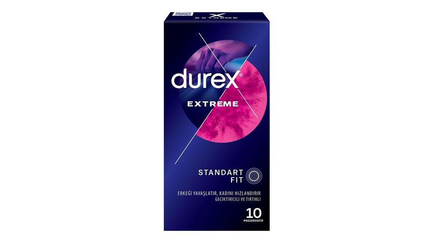 Durex Extreme Geciktiricili ve Tırtıklı Prezervatif 10'lu