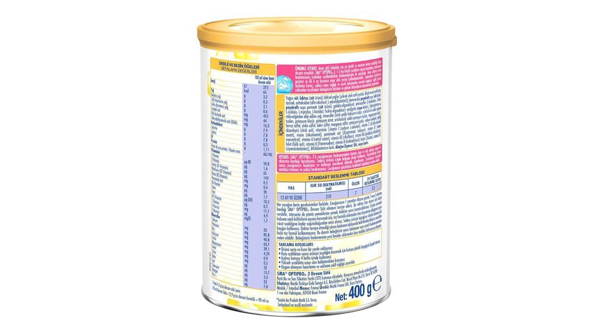 Sma Optipro 3 1-3 Yaş Devam Sütü 400 g