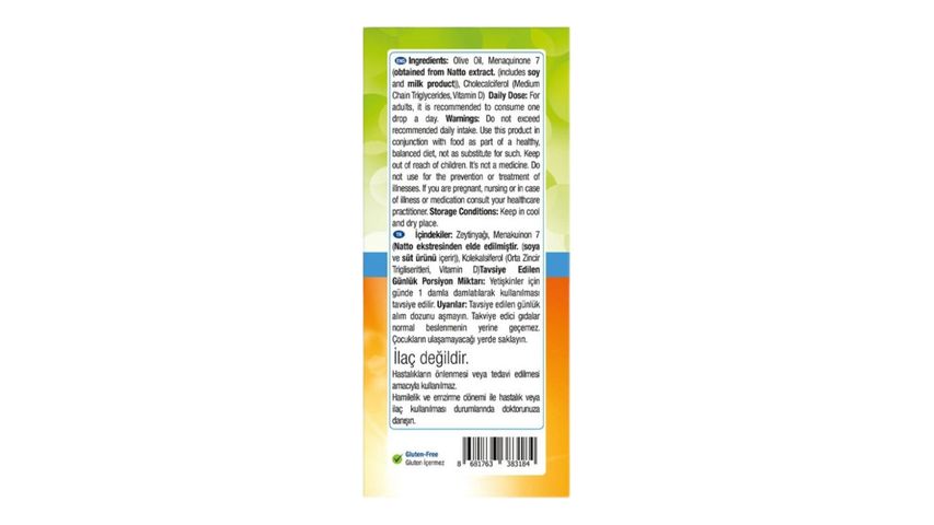 Nature's Supreme Vitamin D3 + K2 20 ml Damla