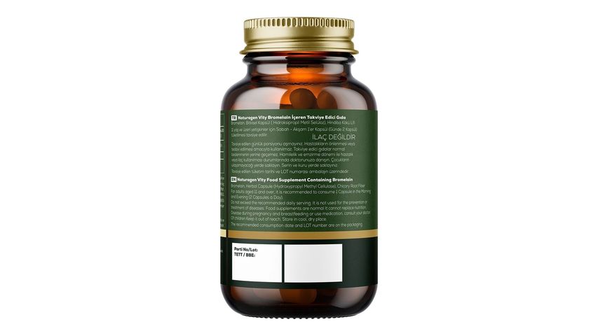 Naturagen Vity Bromelain 60 Kapsül 1000 mg