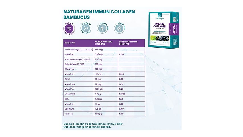 Naturagen Immun Collagen Sambucus 30 Tablet