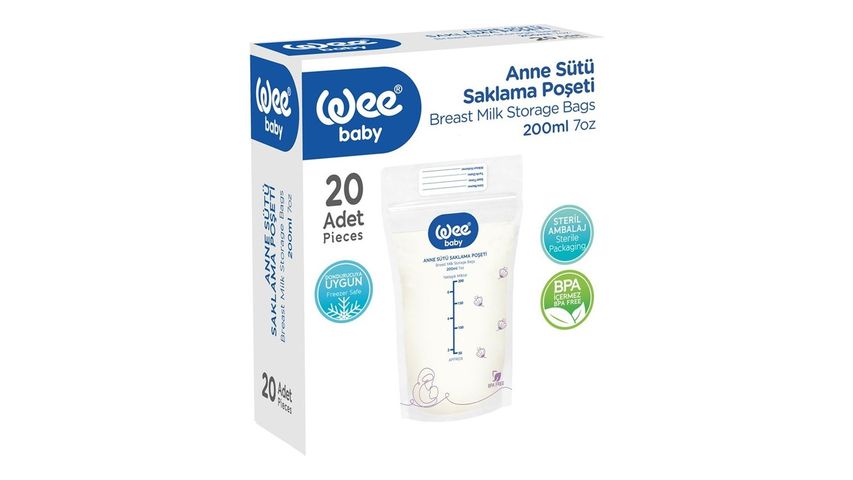 Wee Baby Anne Sütü Saklama Poşeti 20'li