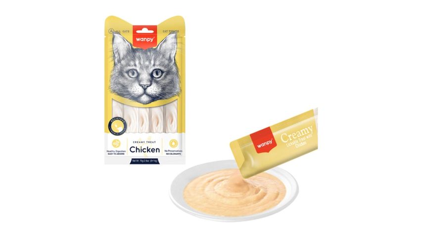 Wanpy Creamy Chicken Cat Treat 5 x 14 g