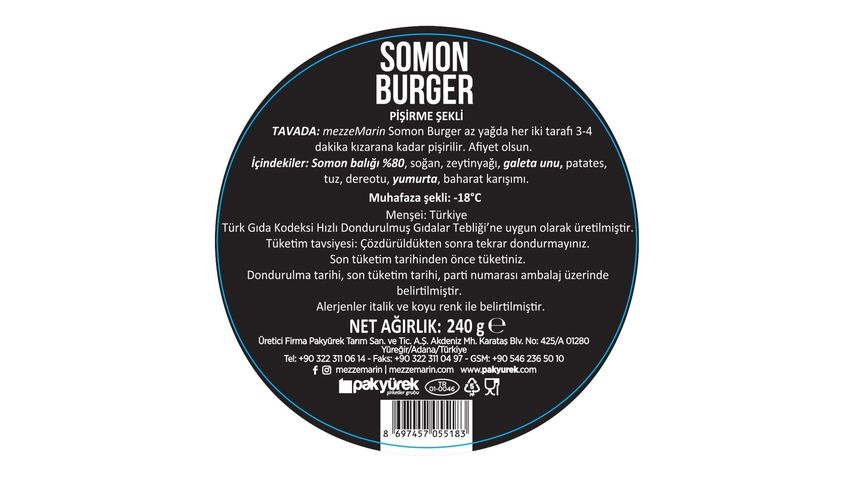 Mezzemarin Salmon Burger 2 pcs 240 g